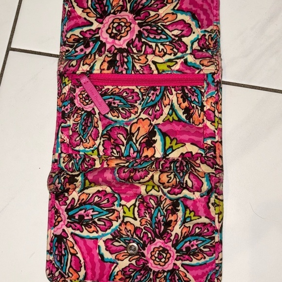 Vera Bradley Handbags - Vera Bradley Multicolor Floral Wallet with Pink Trim